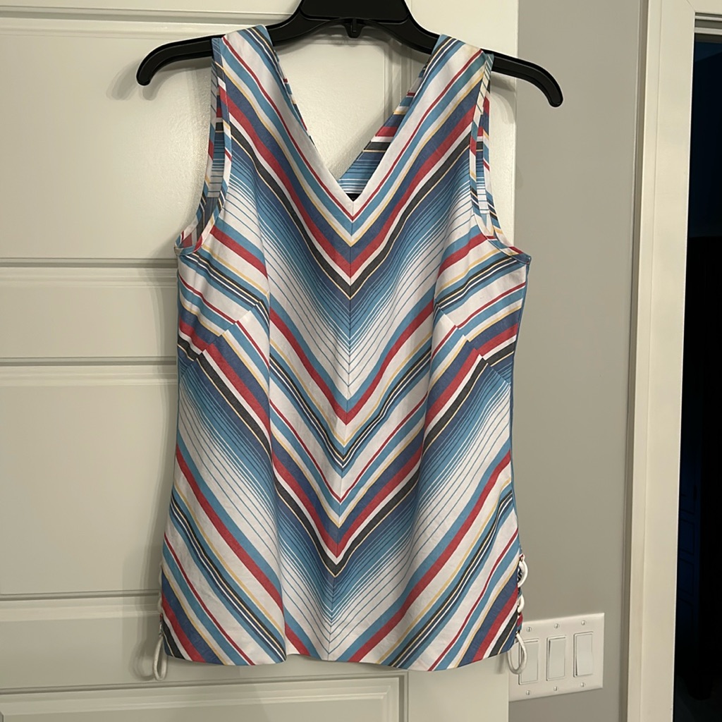 Brooks Brothers Vneck Stripe Tank